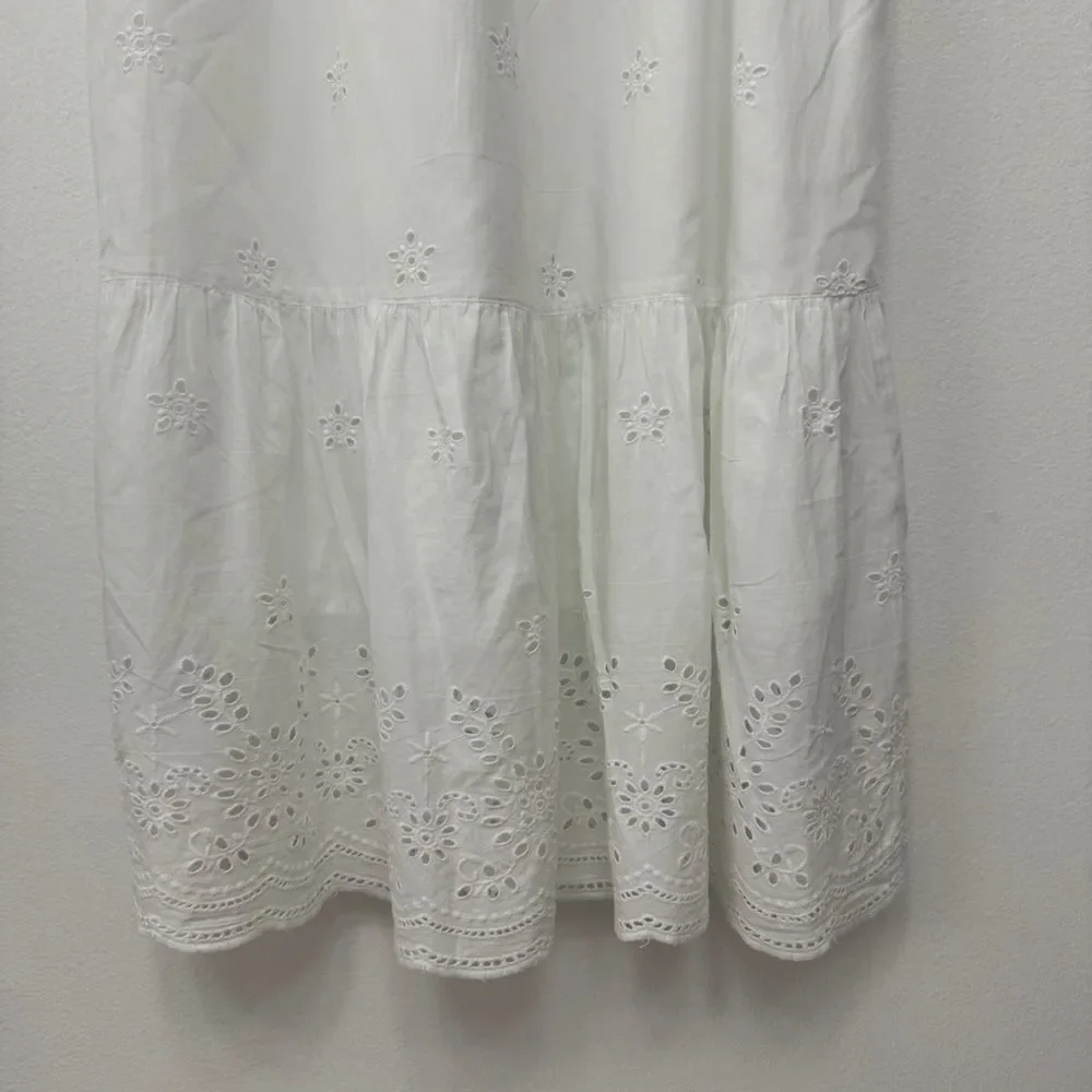 Justice White Eyelet Lace Maxi Dress Size 14